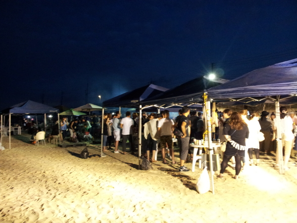 志賀島海の家福助で夜間ＢＢＱ