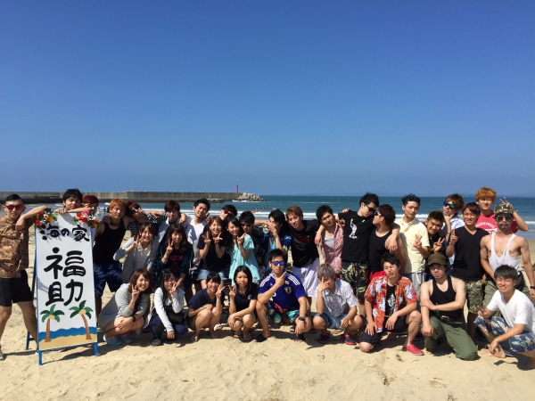 志賀島海の家福助のお客様集合写真