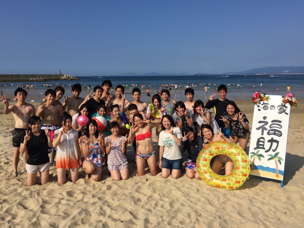 志賀島海の家福助のお客様集合写真